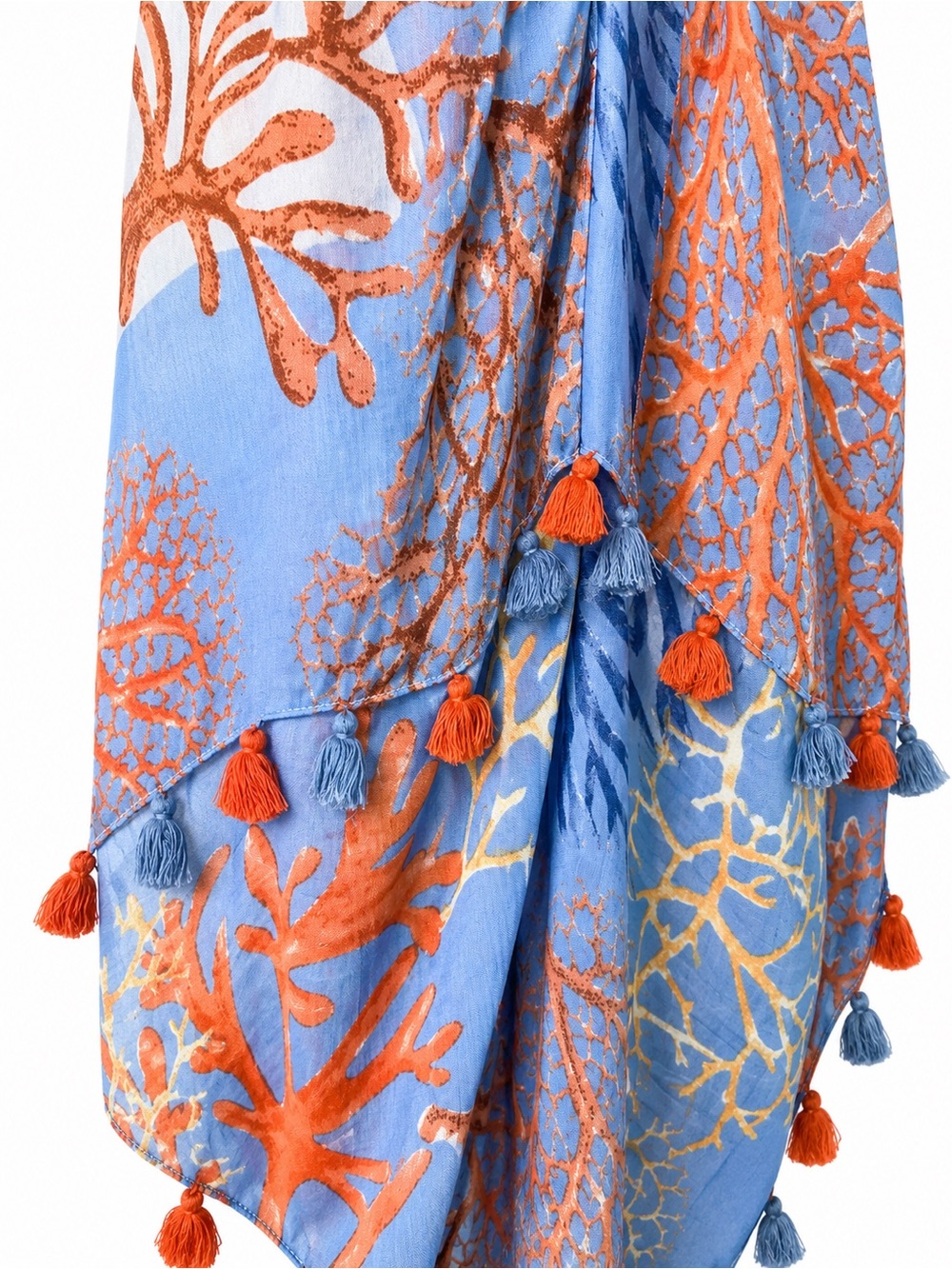 Aratta 🪸 Coral Fields Print | Midi/Maxi | Backless | Slip Dress | Sheer - Picture 7 of 11